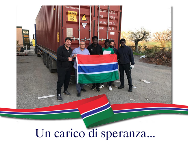 Container per Gambia Un carico di speranza