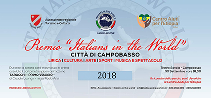 Premio Italians in the world 2018 Premio Italians in the world 2018